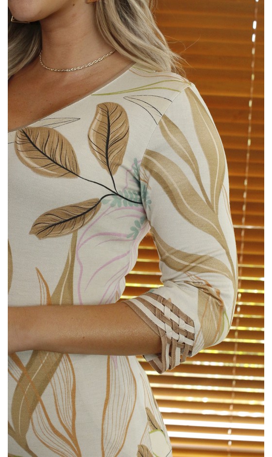 Blusa Ramany Estampa Folhagem