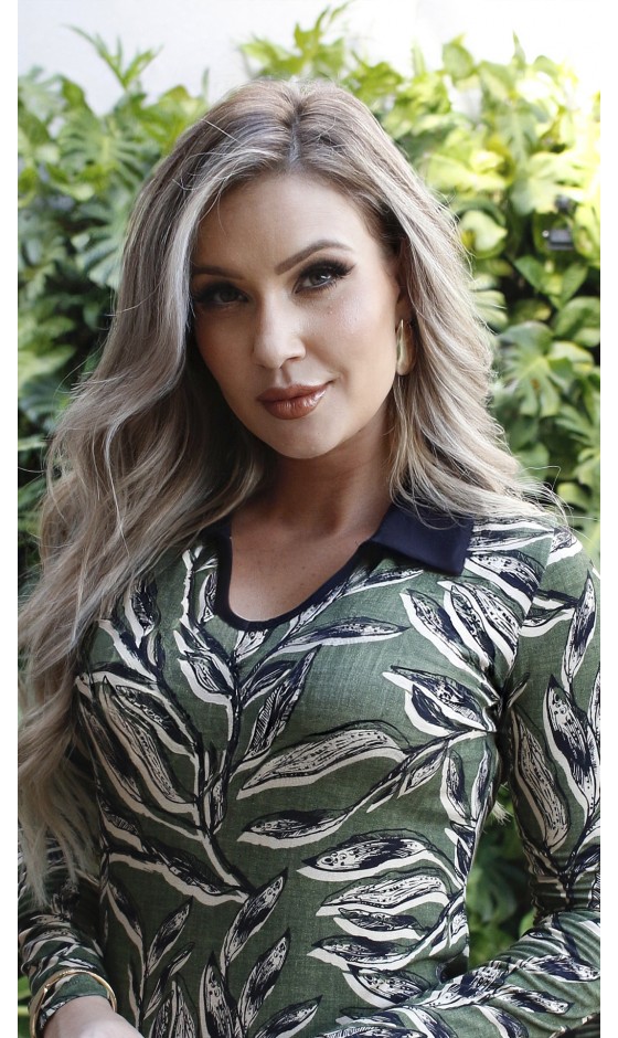 Blusa Ramany Manga Longa Estampada