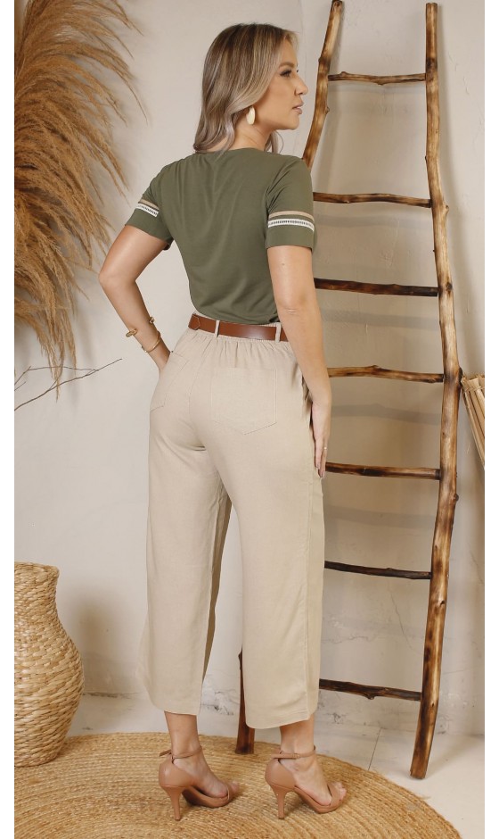 Blusa Manga Curta Lisa