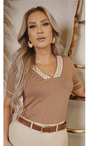 Blusa Manga Curta Lisa