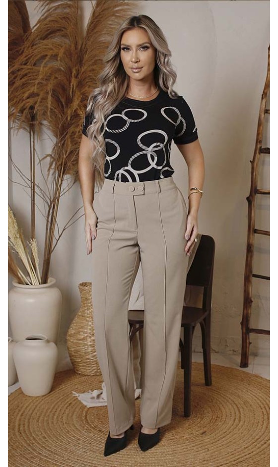 Blusa Manga Curta Estampada