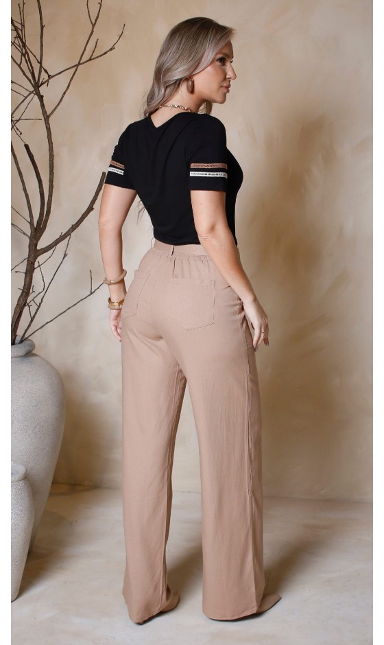 Blusa Manga Curta Estampa em Silk