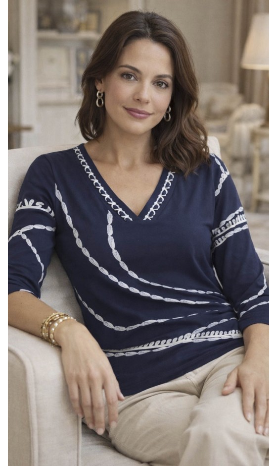 Blusa Manga 3/4 Estampada