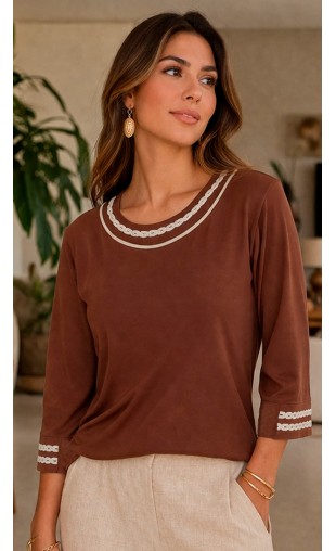 Blusa Manga 3/4 Lisa