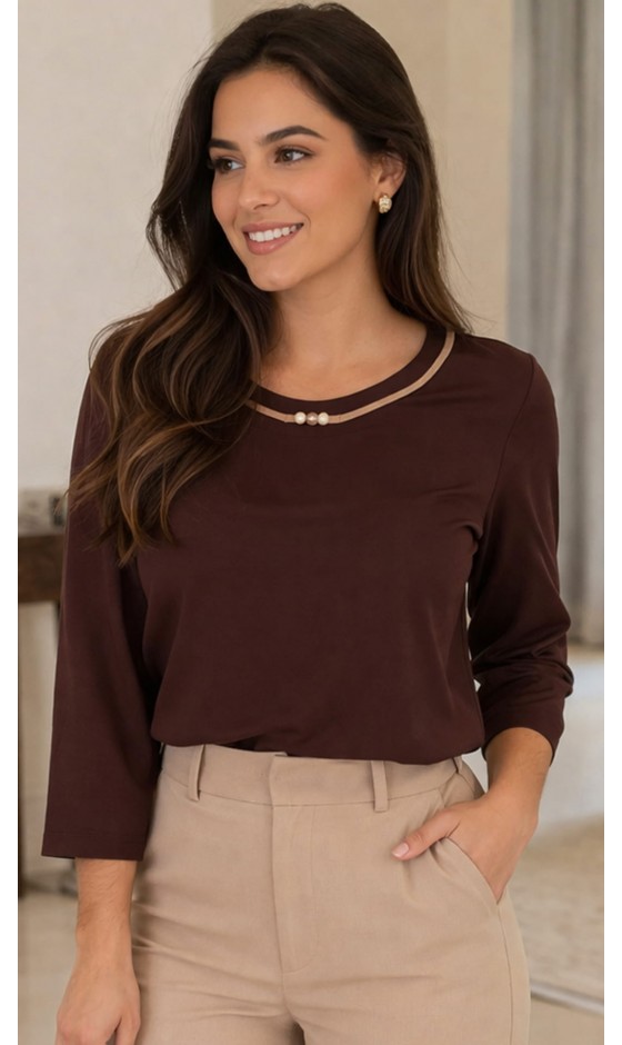 Blusa Manga 3/4 Lisa