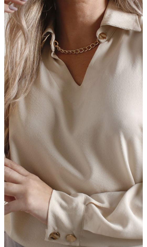 Blusa Ramany Manga Longa de Alfaiataria