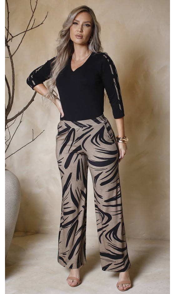 Conjunto Ramany Blusa / Calça Estampada