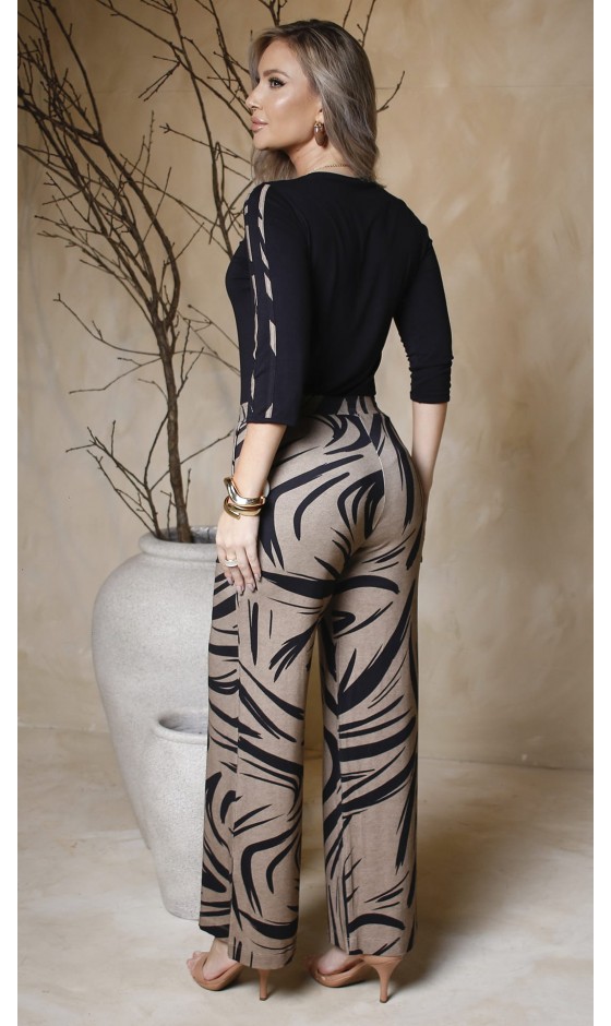 Conjunto Ramany Blusa / Calça Estampada