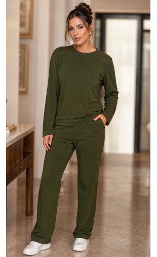 Conjunto Manga Longa Malha Viscose