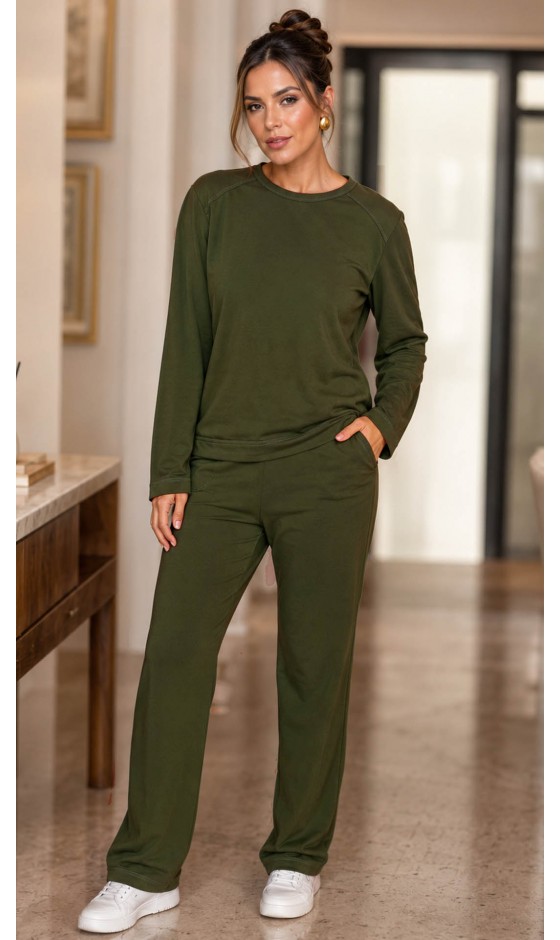 Conjunto Manga Longa Malha Viscose