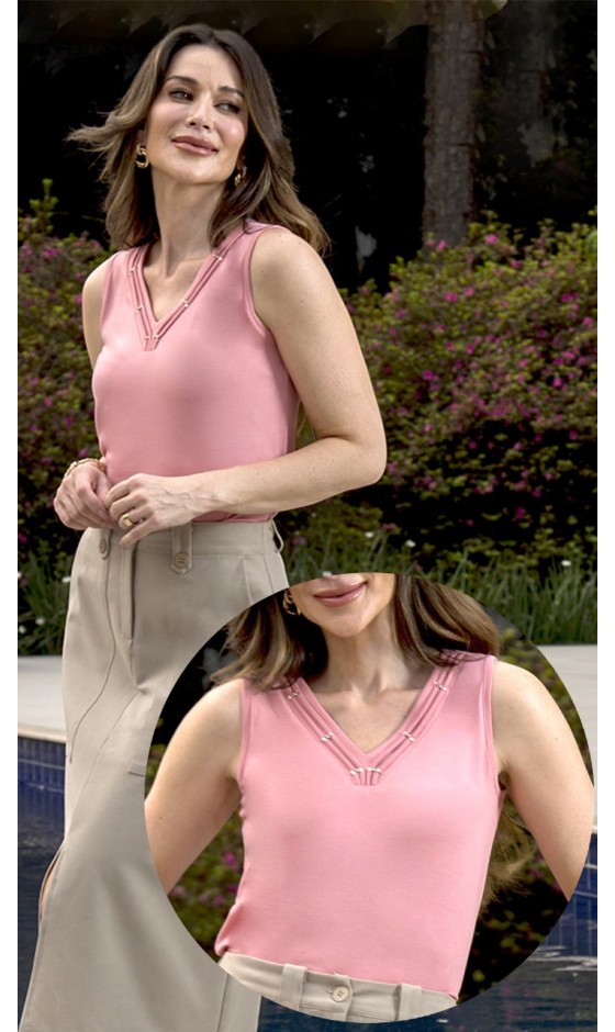 Regata Ramany Lisa com Bordado