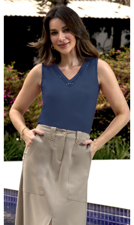 Regata Ramany Lisa com Bordado