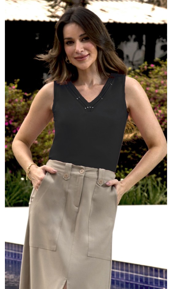 Regata Ramany Lisa com Bordado