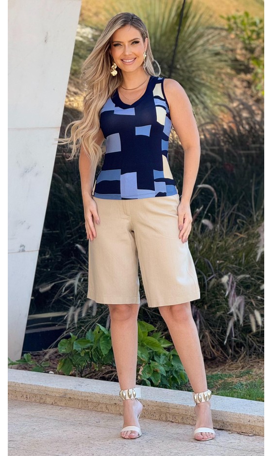 Regata Ramany com estampa Geométrica