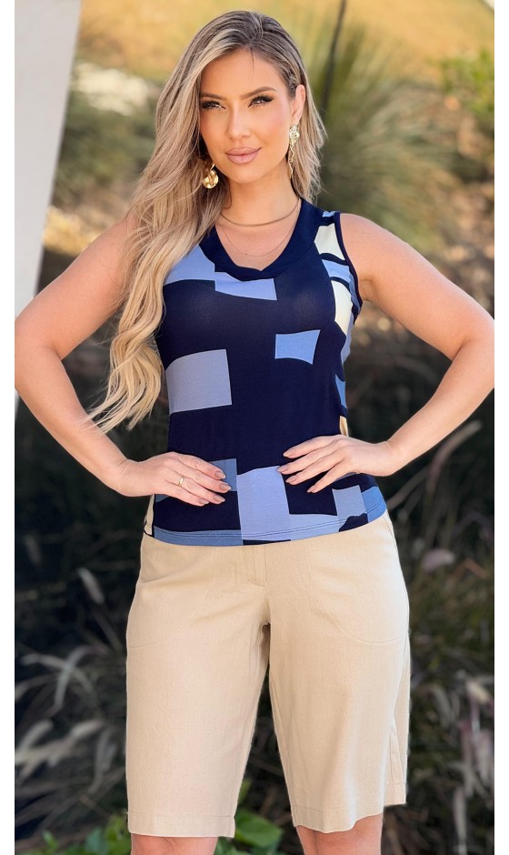 Regata Ramany com estampa Geométrica