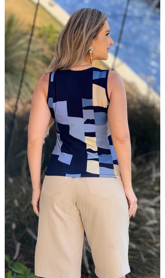 Regata Ramany com estampa Geométrica