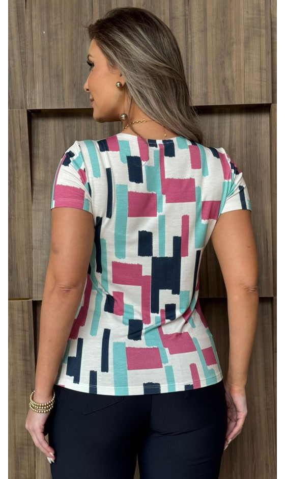 Blusa Ramany Estampada Geométrica