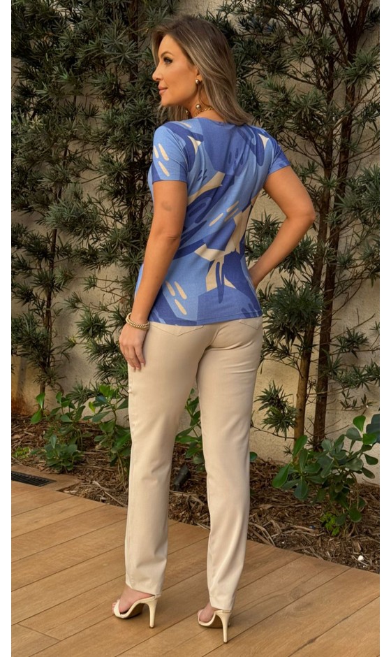 Blusa Ramany Estampada Abstrata