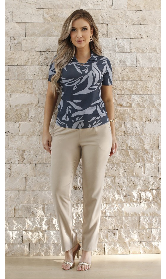 Blusa Gola Polo Ramany Estampada