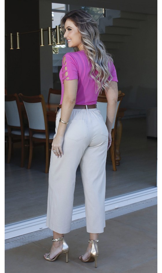 Blusa Manga Curta Ramany Lisa