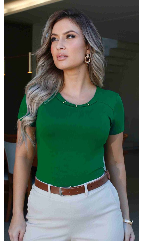 Blusa Manga Curta Ramany Lisa