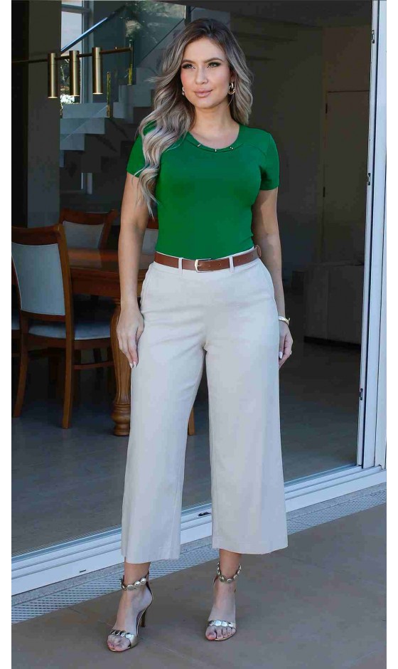 Blusa Manga Curta Ramany Lisa