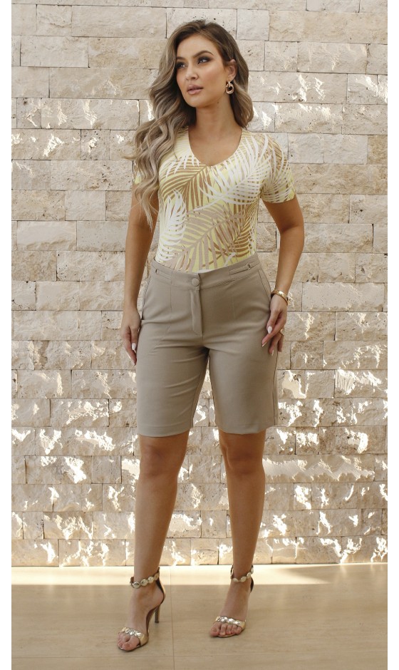 Blusa Manga Curta Ramany Estampada