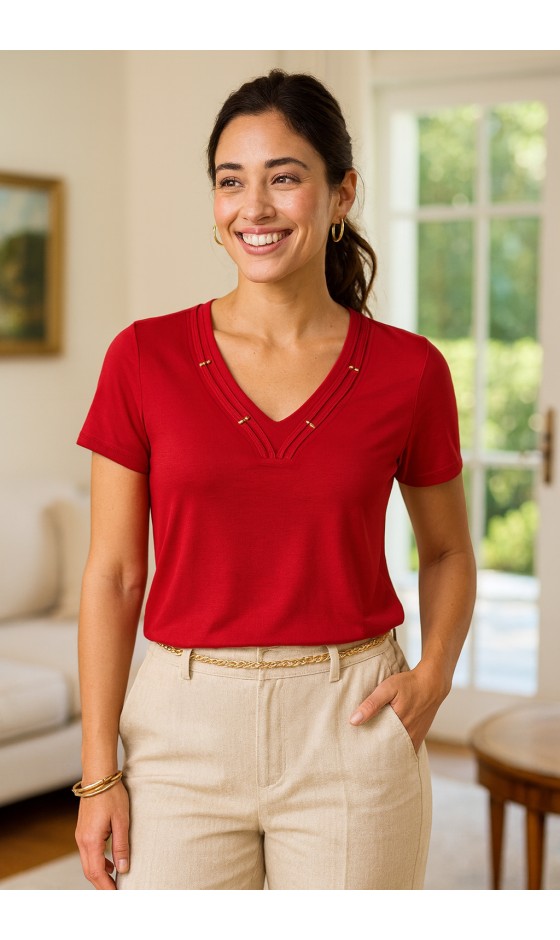 Blusa Manga Curta Ramany Lisa