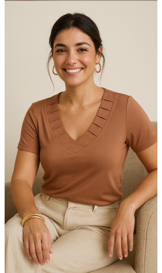 Blusa Manga Curta Ramany Lisa