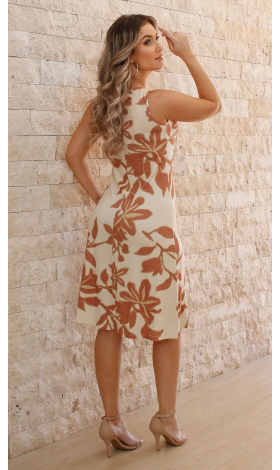 Vestido Regata Ramany Estampa Folhagem