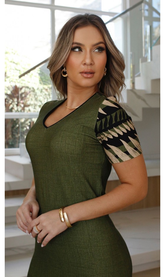 Vestido Ramany Estampa Étnica