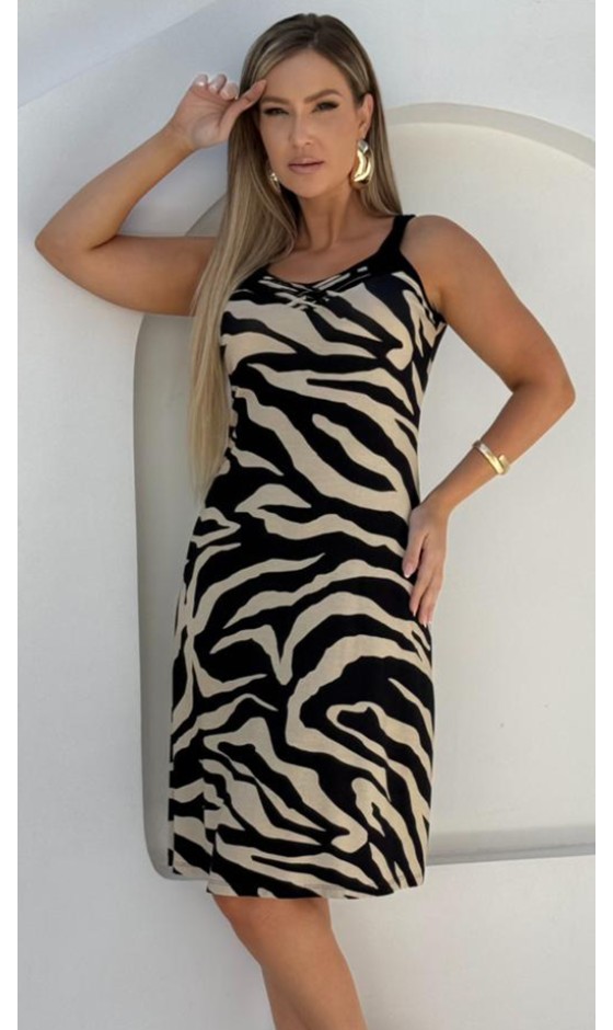 Vestido Regata Ramany Estampa Abstrata