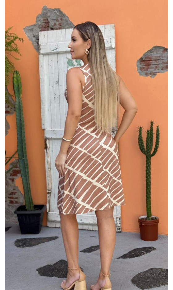 Vestido Ramany Estampa Geométrica