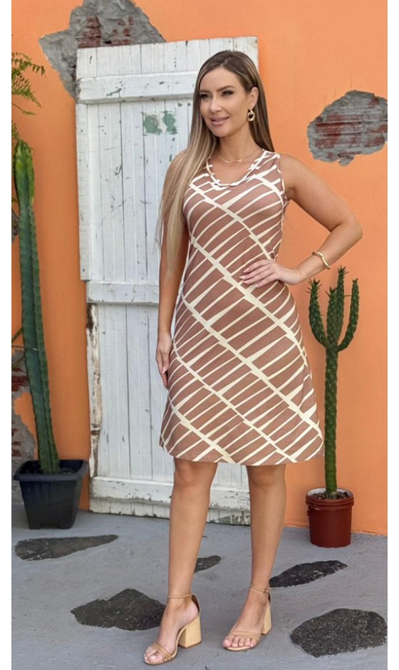 Vestido Ramany Estampa Geométrica