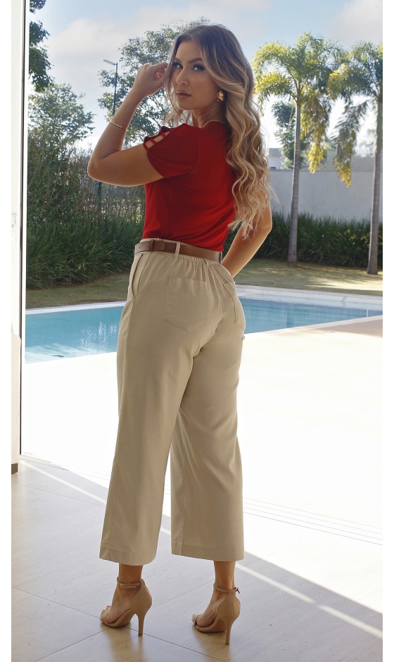 Calça Pantacourt Alfaiataria Ramany