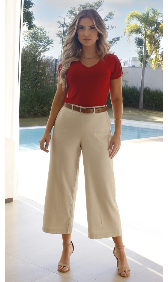 Calça Pantacourt Alfaiataria Ramany