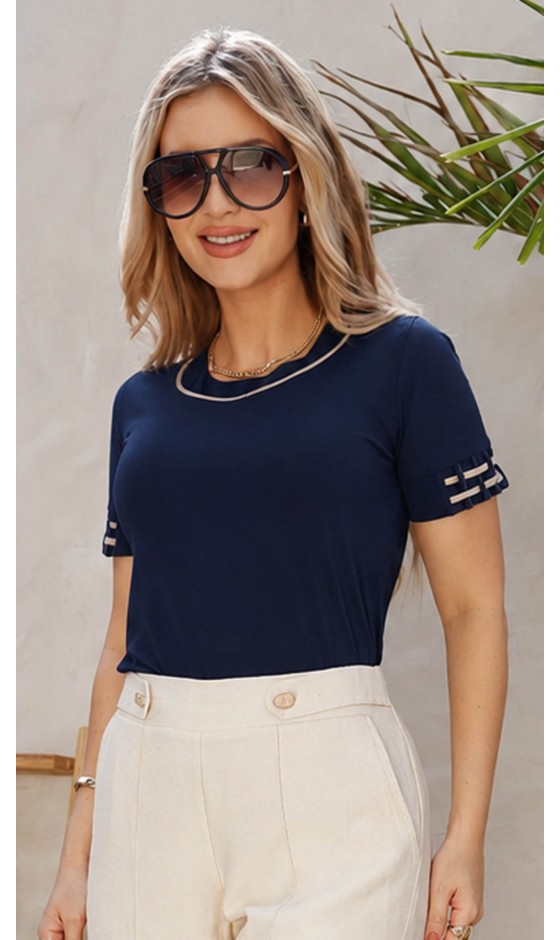 Blusa Manga Curta Ramany