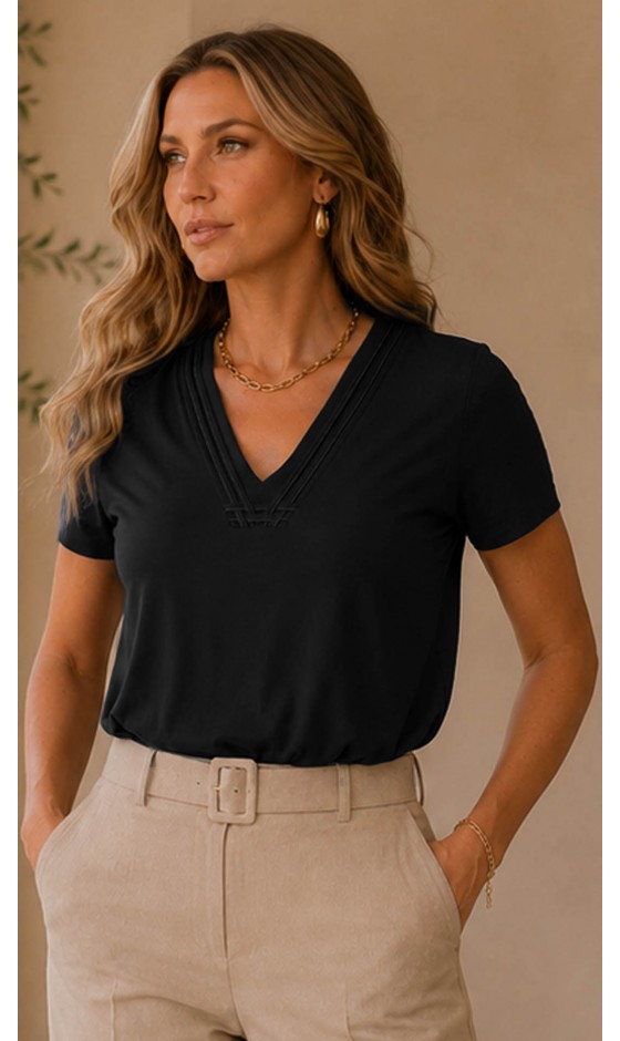 Blusa Manga Curta Ramany