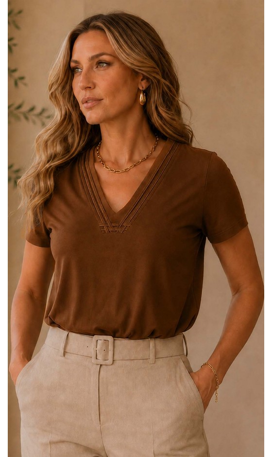 Blusa Manga Curta Ramany