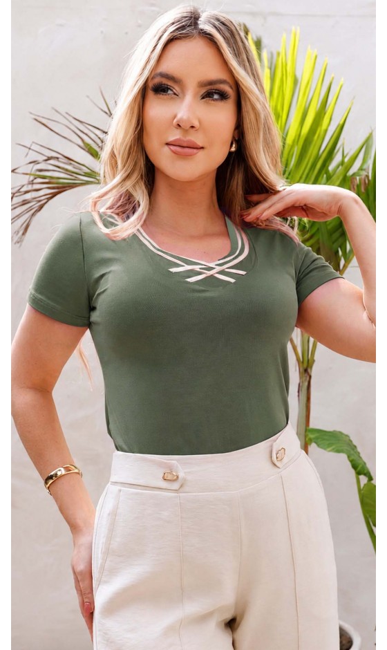 Blusa Manga Curta Ramany
