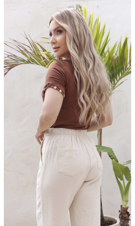 Blusa Manga Curta Ramany