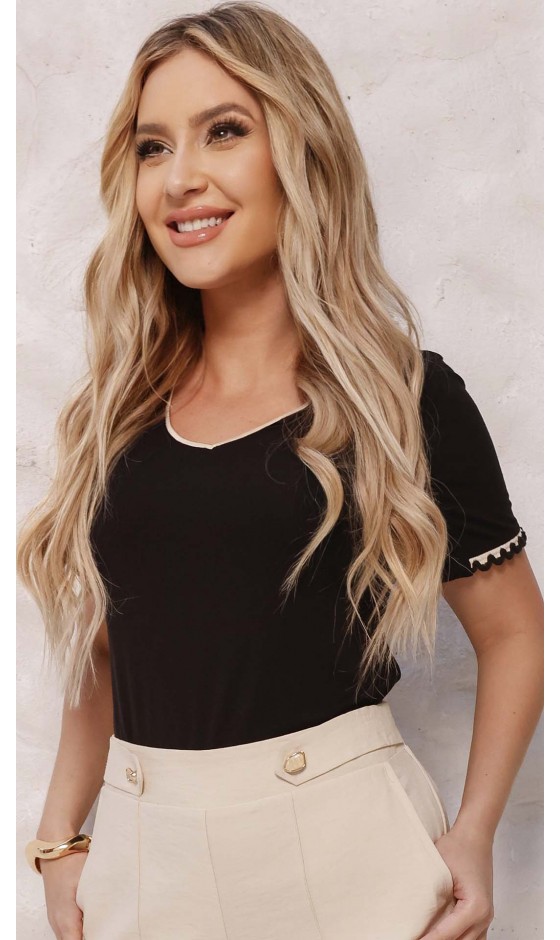 Blusa Manga Curta Ramany