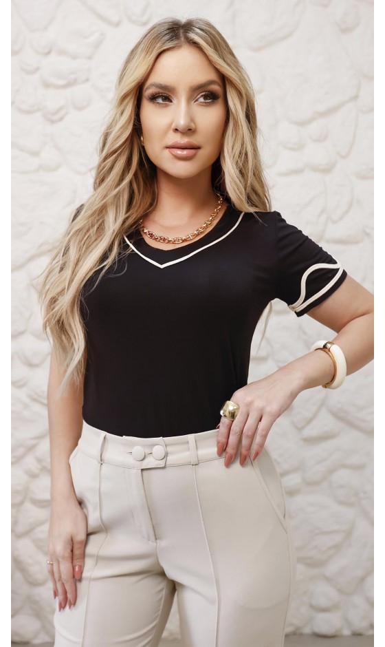 Blusa Manga Curta Ramany em Malha