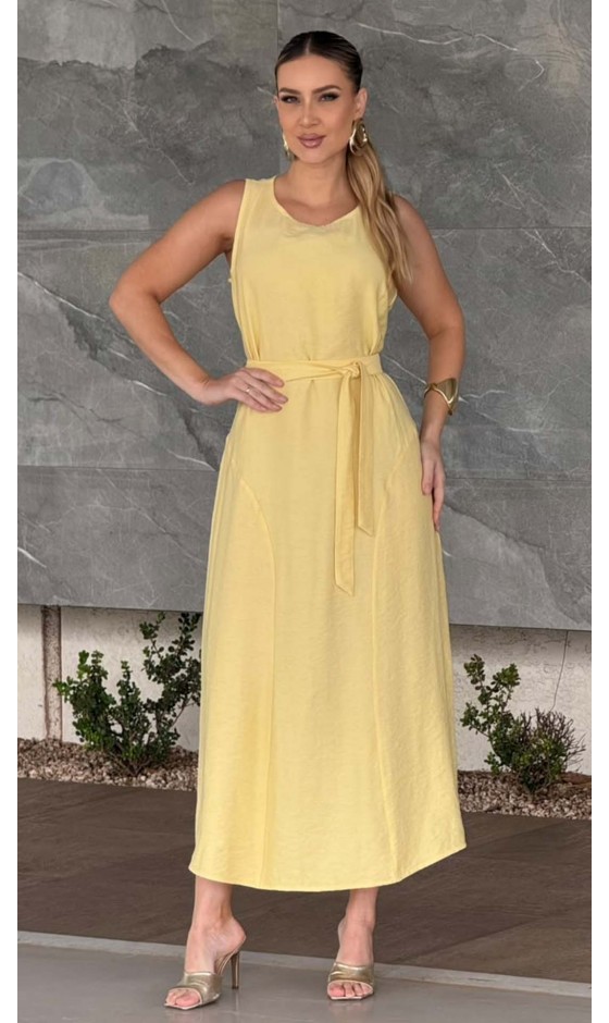 Vestido Midi Regata em Alfaiataria com Cinto