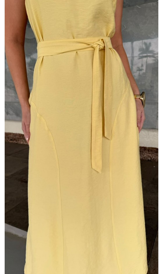 Vestido Midi Regata em Alfaiataria com Cinto