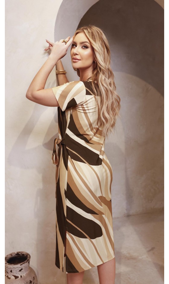 Vestido Midi Ramany Estampado em Malha