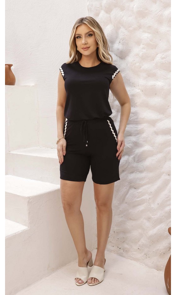 Conjunto Ramany em Malha com Blusa e Bermuda Conjunto Ramany em Malha com Blusa e Bermuda