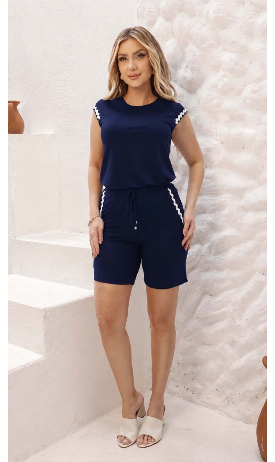 Conjunto Ramany em Malha com Blusa e Bermuda
