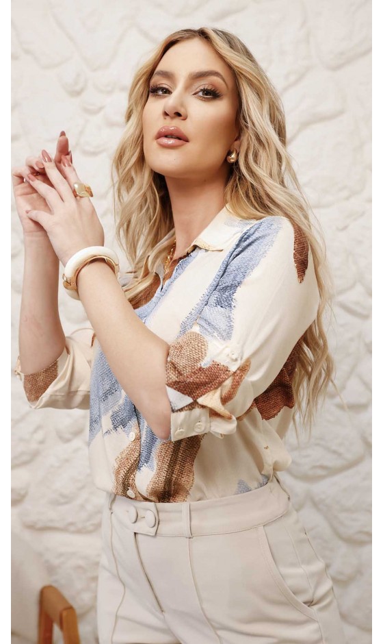 Camisa de Alfaiataria Estampada