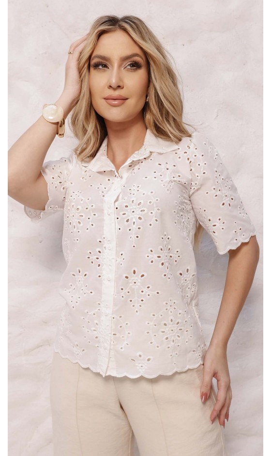 Camisa Ramany de Alfaiataria Bordada
